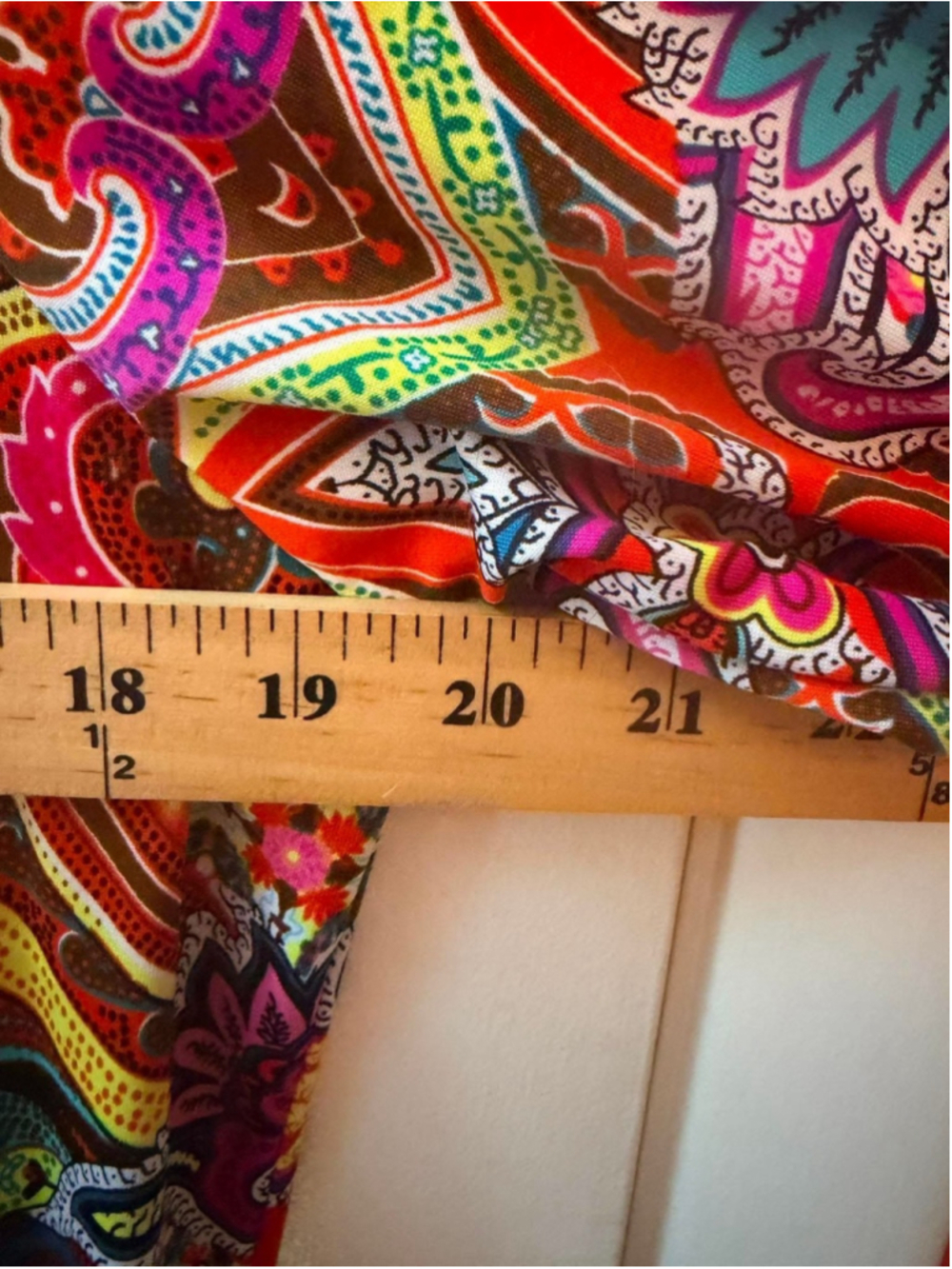 Dressbarn Size XL Paisley Print Colorful 3/4 Sleeve Shift Dress Knee Length - Picture 6 of 7
